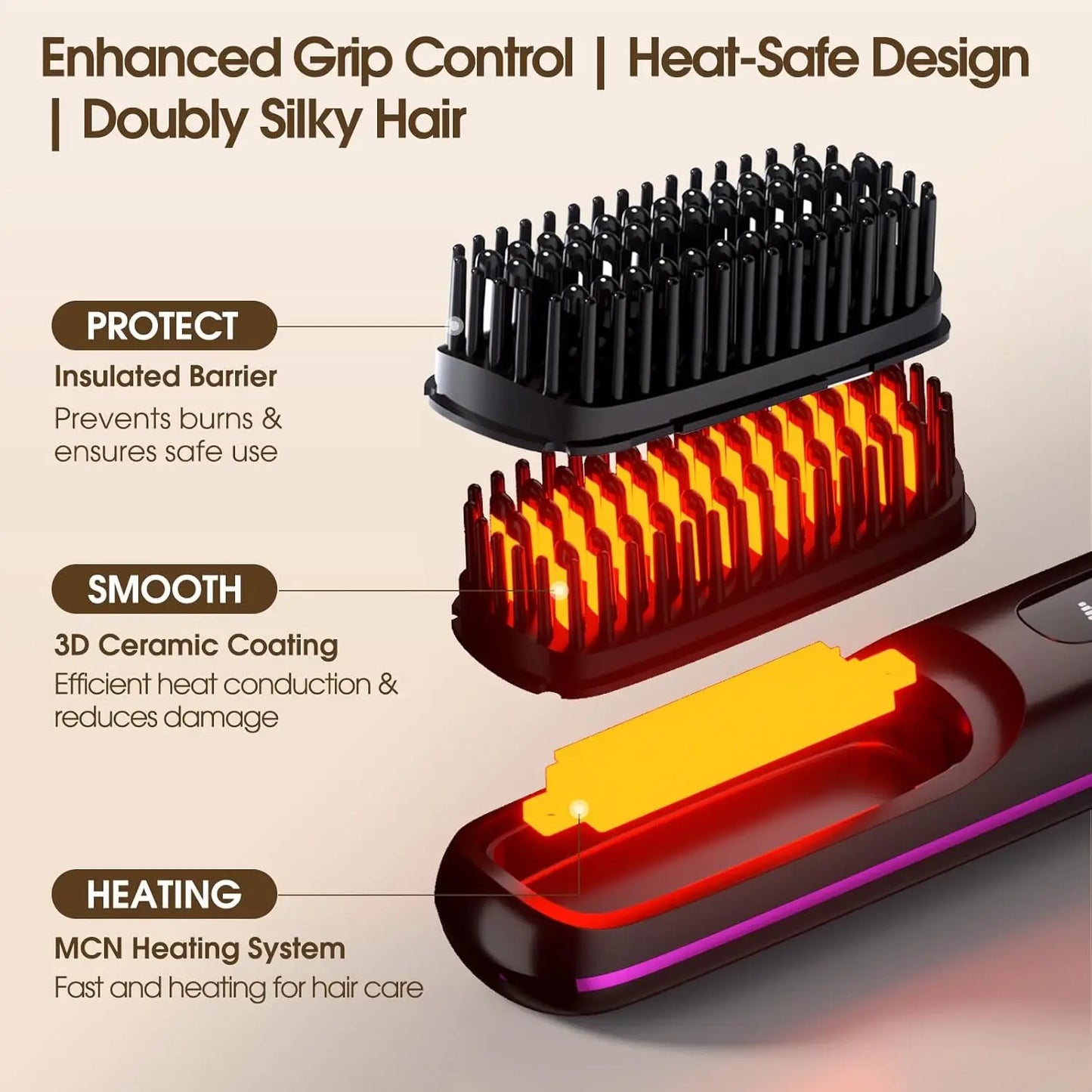 Elunis™ Ionic Hair Straightening Brush