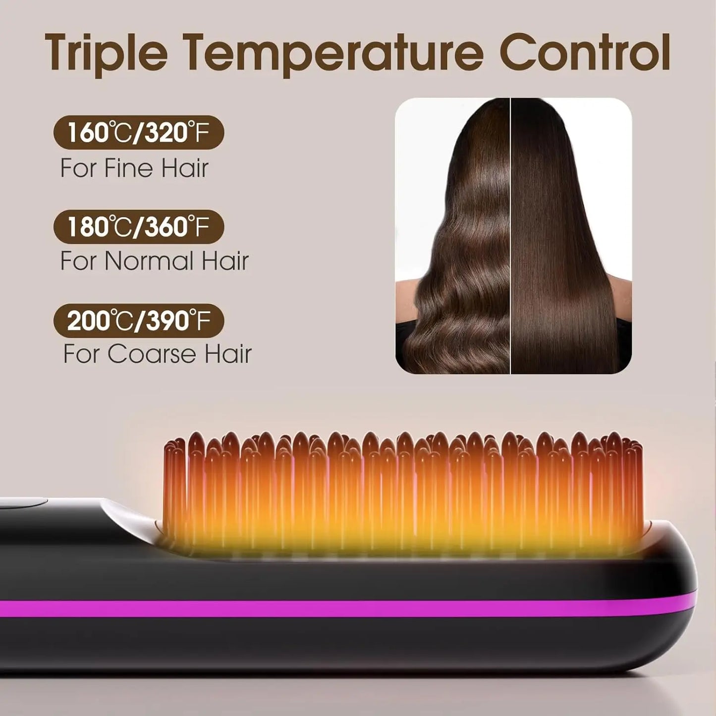 Elunis™ Ionic Hair Straightening Brush